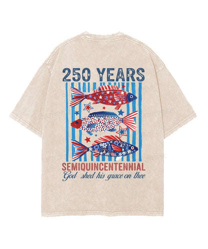 God Shed His Grace On Thee Double Sided Unisex Washed Christian T-shirt