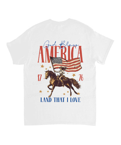 God Bless America Double Sided Unisex Cotton Christian T-Shirt