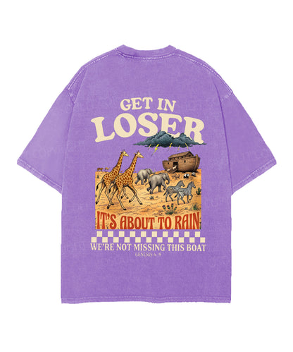 It's About To Rain We're Not Missing This Boat Double Sided Unisex Christian Washed T-Shirt & Shorts