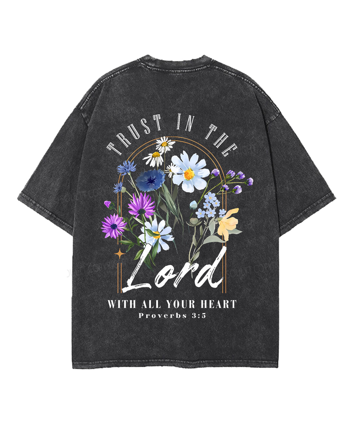 Trust In The Lord Double Sided Unisex Washed Christian T-shirt