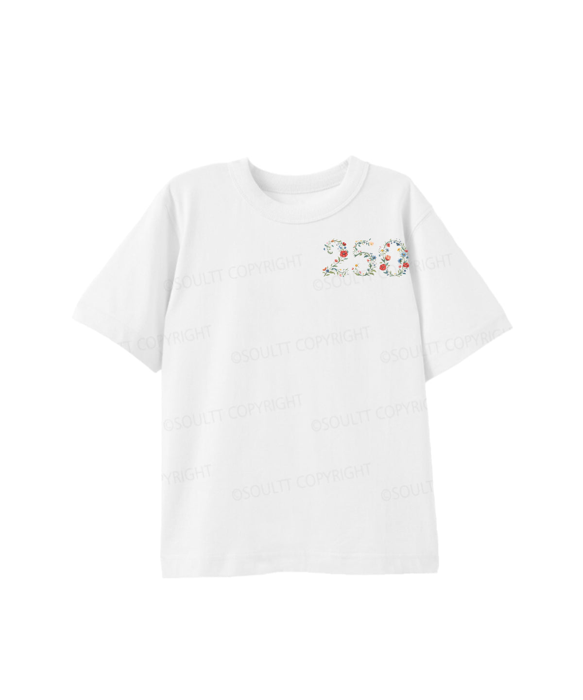 Kids 250 Years America Anniversary Double Sided Cotton Christian T-shirt