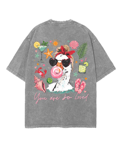 You Are So Loved Double Sided Unisex Washed Christian T-shirt