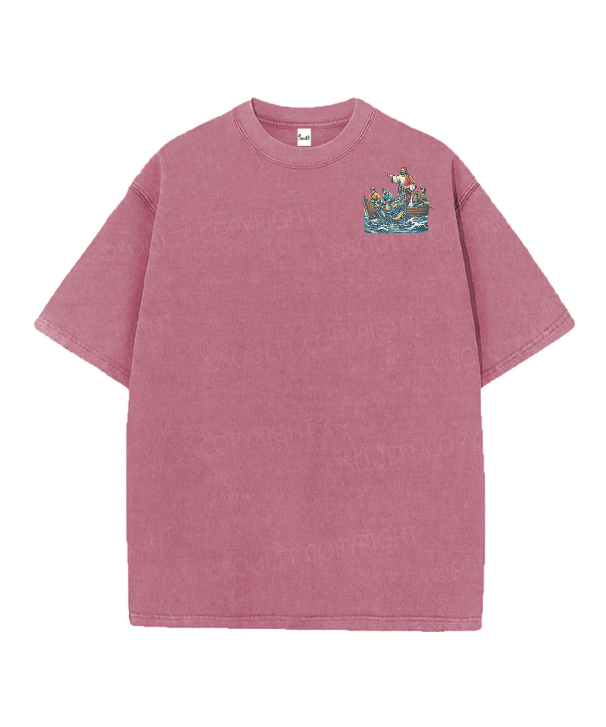 We're Going Fishing Double Sided Unisex Christian Washed T-Shirt & Shorts
