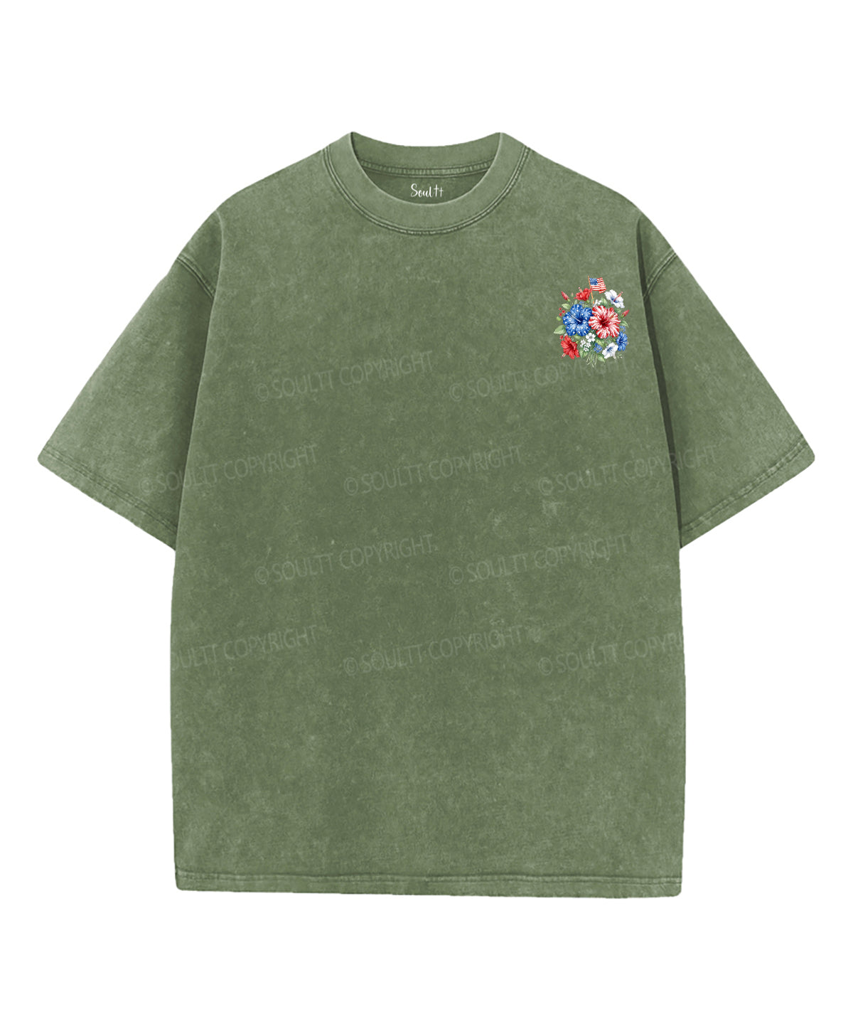 God Bless America Double Sided Unisex Washed Christian T-shirt