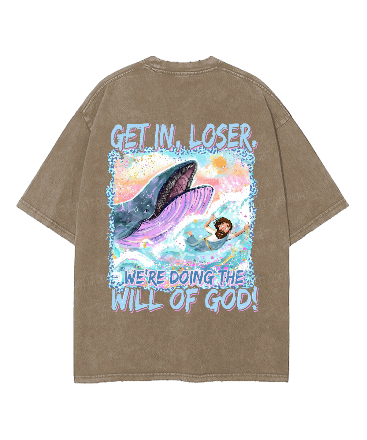 We're Doing The Will Of God Double Sided Unisex Washed Christian T-shirt