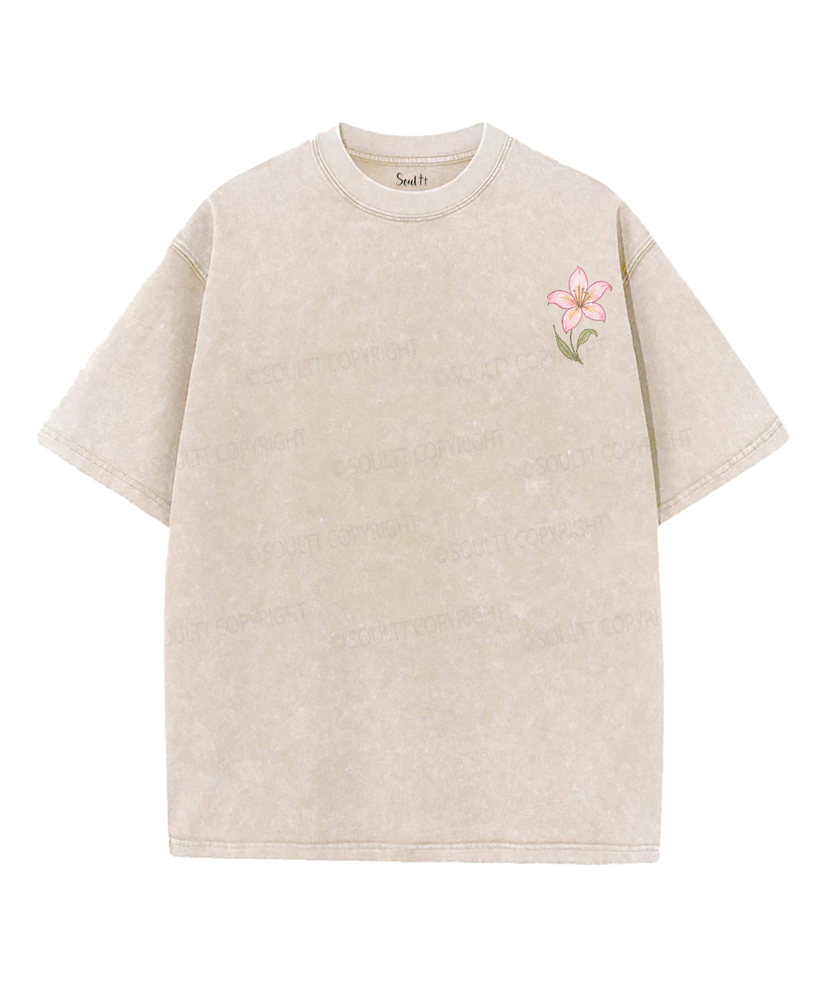 Consider The Lilies Double Sided Unisex Washed Christian T-shirt