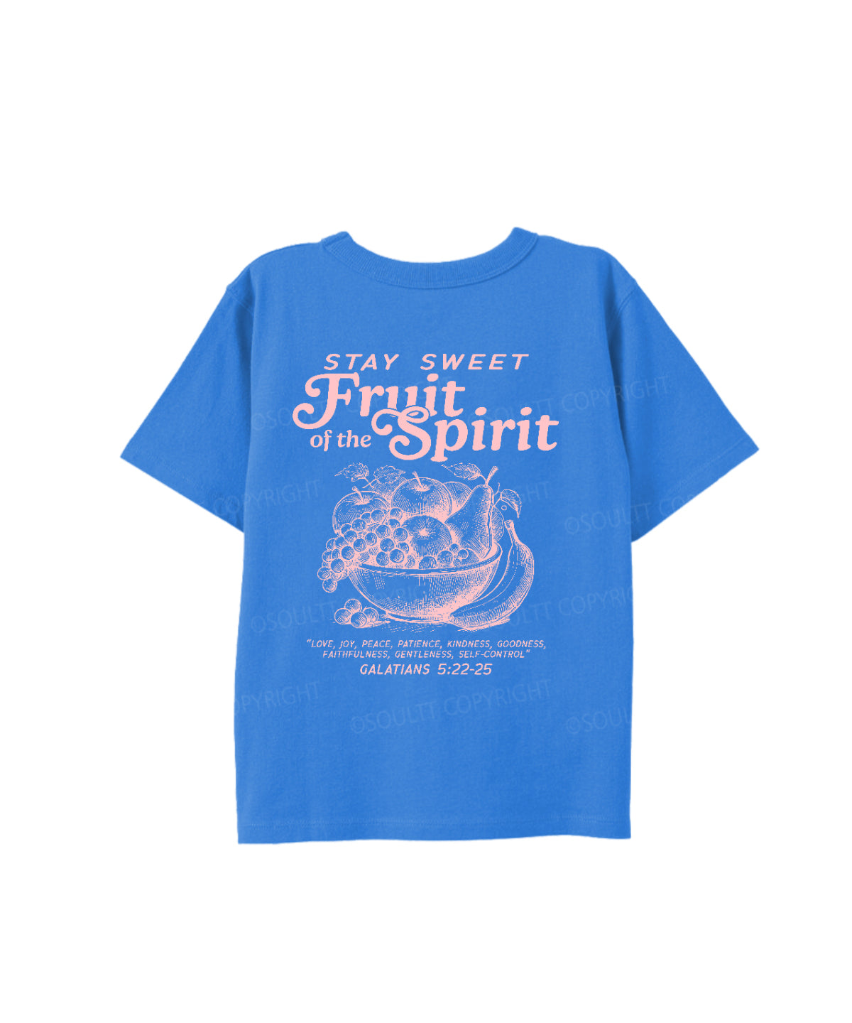 Kids Fruit Of The Spirit Double Sided Cotton Christian T-shirt