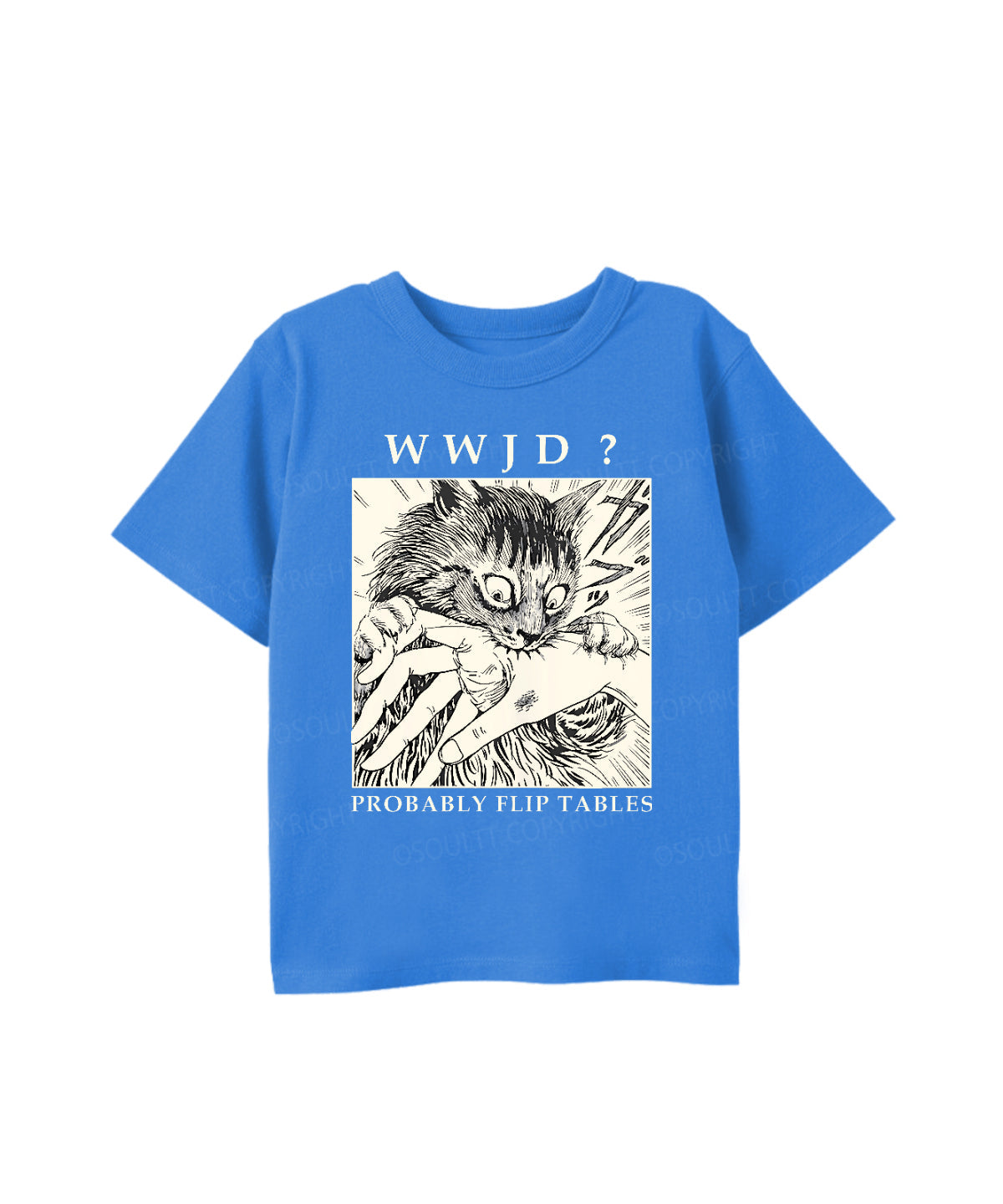 Kids WWJD? Probably Flip Tables Cotton Christian T-shirt