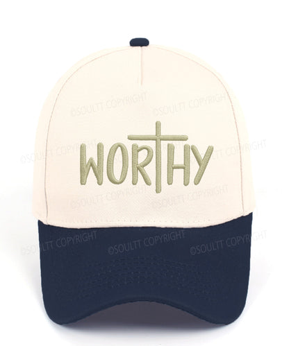 Worthy Embroidered Christian Trucker Hat