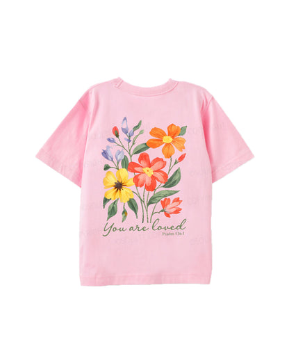 Kids You Are Loved Double Sided Cotton Christian T-shirt