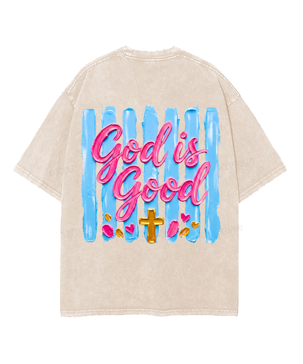 God Is Good Double Sided Unisex Washed Christian T-shirt
