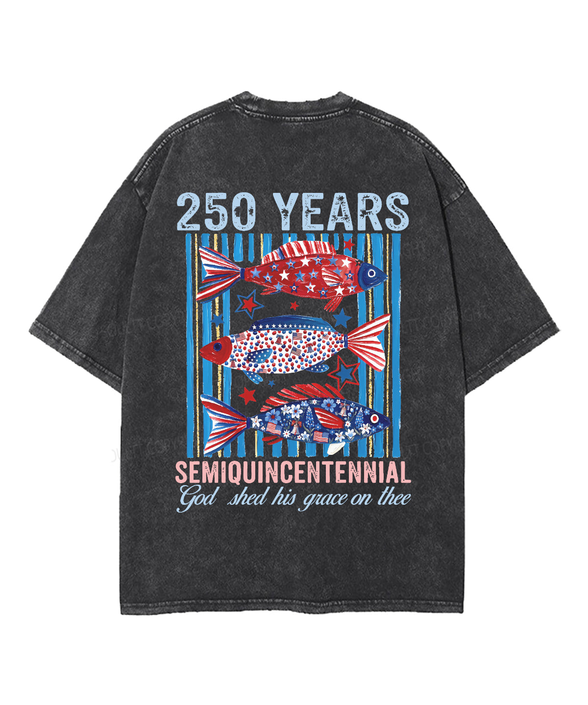 God Shed His Grace On Thee Double Sided Unisex Washed Christian T-shirt