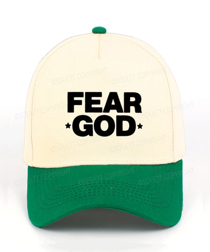 Fear God Embroidered Christian Trucker Hat