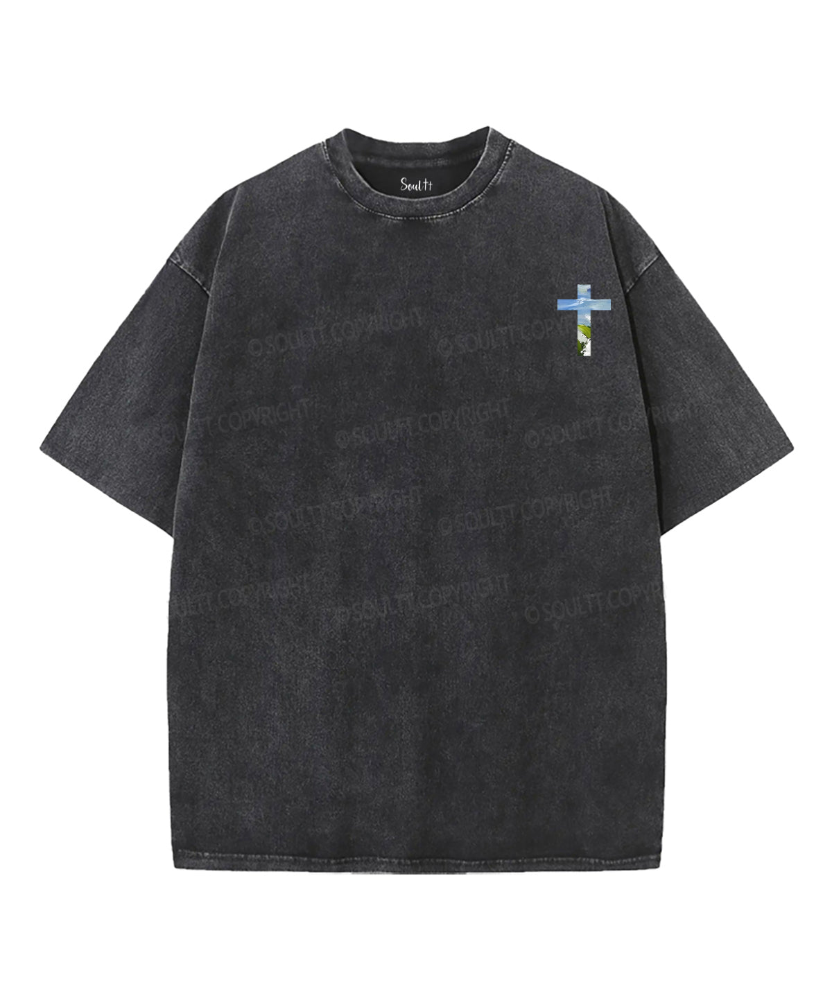 Rooted In Christ Double Sided Unisex Washed Christian T-shirt
