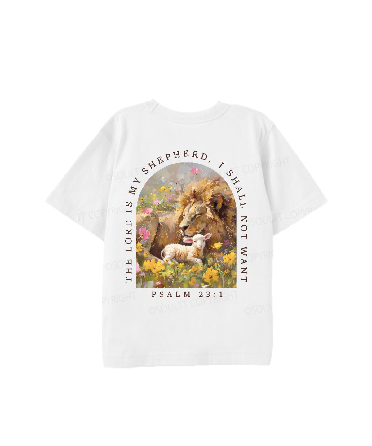 Kids The Lord Is My Shepherd Double Sided Cotton Christian T-shirt