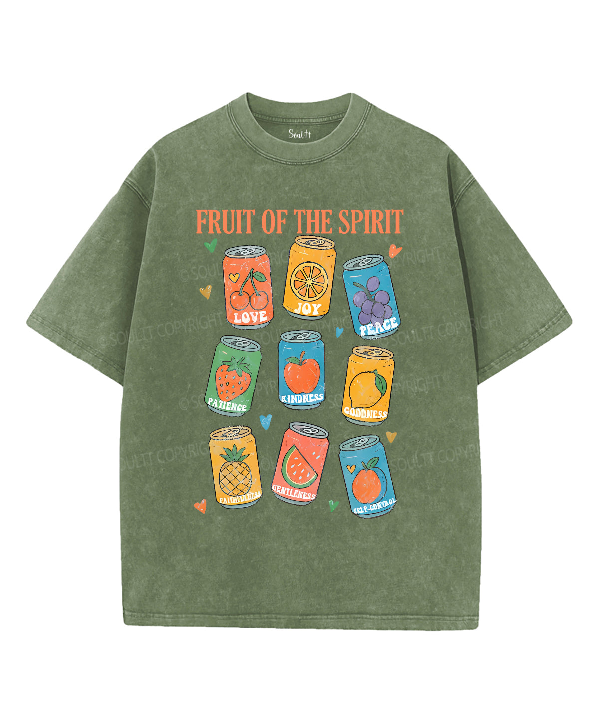 Fruit Of The Spirit Unisex Washed Christian T-shirt