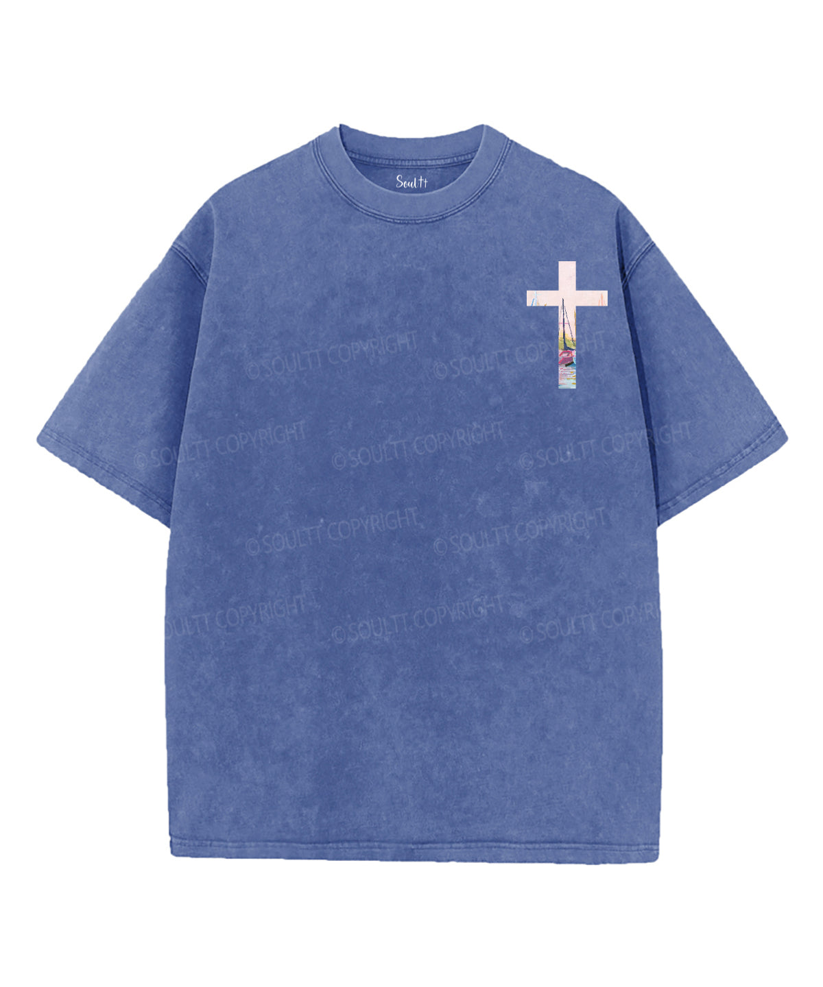 Life Is Better With Jesus Double Sided Unisex Washed Christian T-shirt