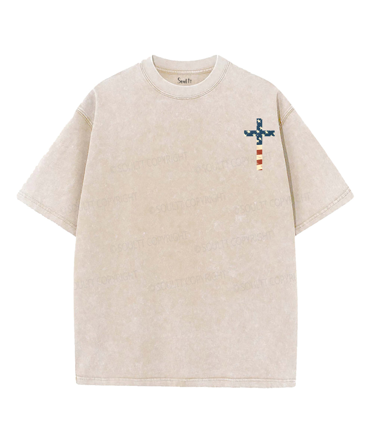There Is Freedom Double Sided Unisex Washed Christian T-shirt