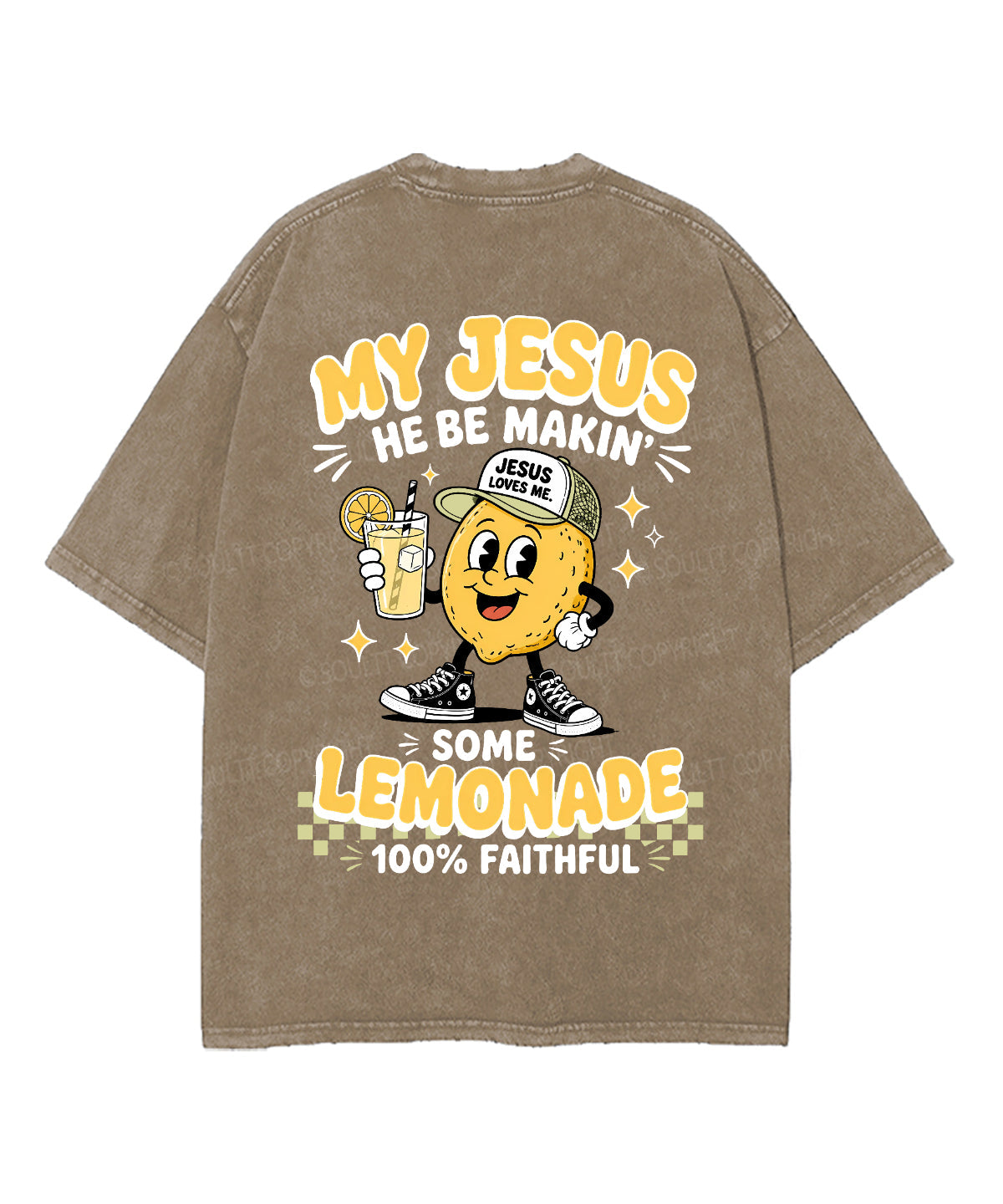 My Jesus Lemonade Double Sided Unisex Washed Christian T-shirt