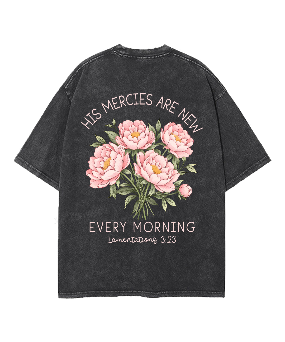 His Mercies Are New Every Morning Double Sided Unisex Washed Christian T-shirt