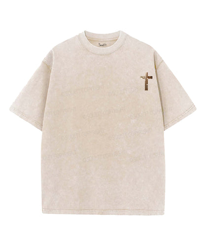 Fatherhood Is Kingdom Work Double Sided Unisex Washed Christian T-shirt