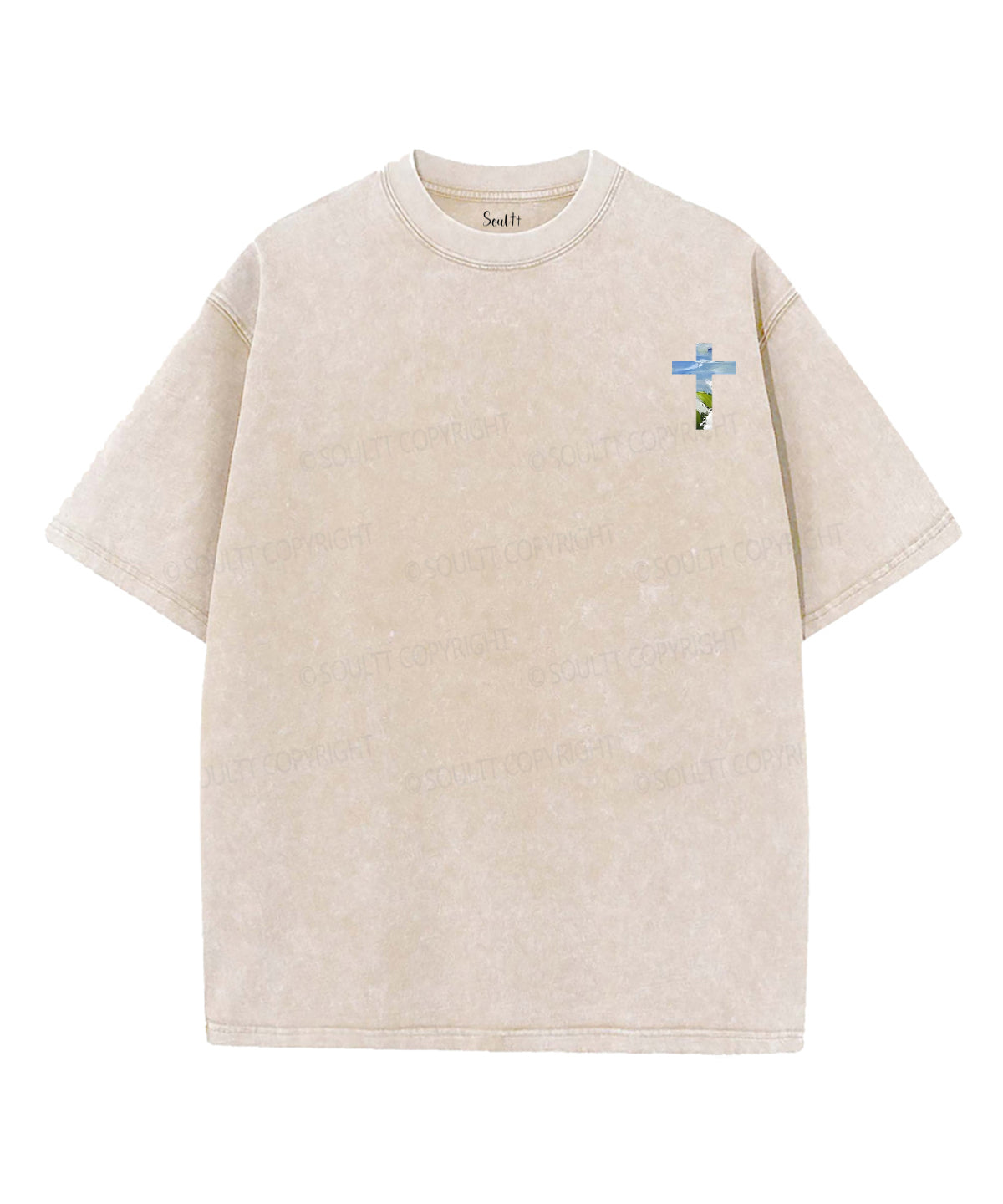 Rooted In Christ Double Sided Unisex Washed Christian T-shirt