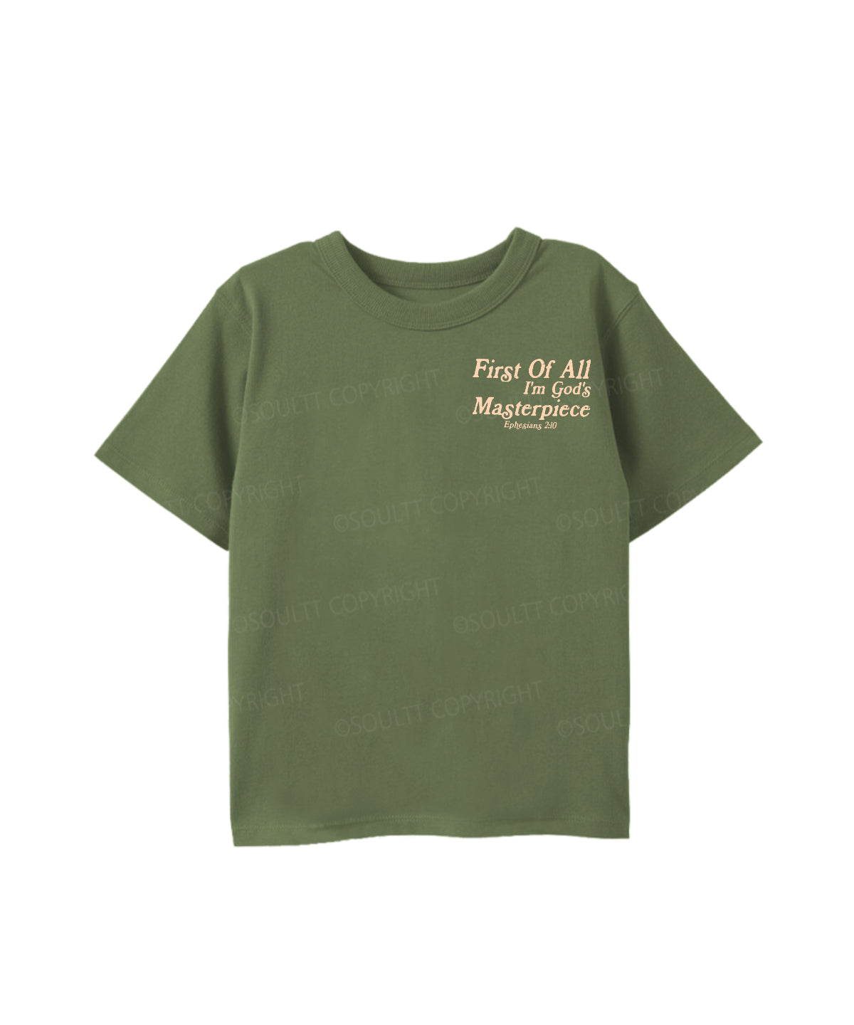 Kids First Of All I'm God's Double Sided Cotton Christian T-shirt