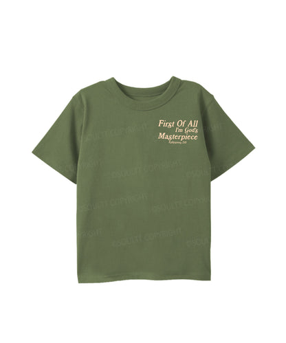 Kids First Of All I'm God's Double Sided Cotton Christian T-shirt