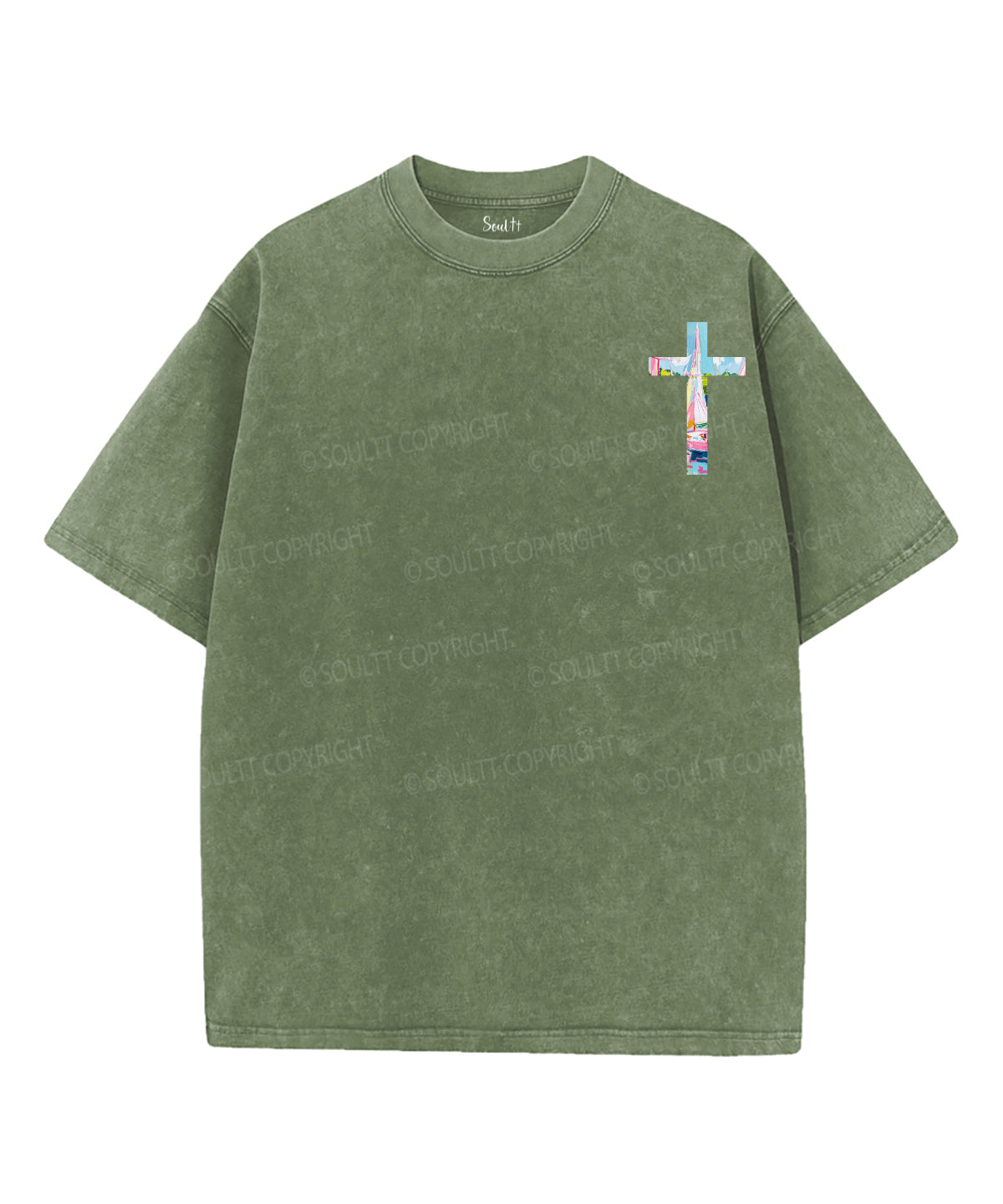 Life Is Better With Jesus Double Sided Unisex Washed Christian T-shirt
