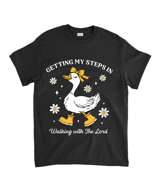 Walking With The Lord Unisex Cotton Christian T-Shirt