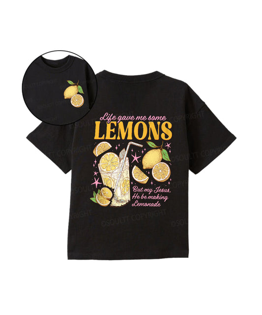 Kids Life Gave Me Some Lemons Double Sided Cotton Christian T-shirt
