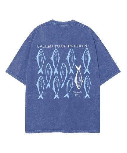Called To Be Different Double Sided Unisex Washed Christian T-shirt