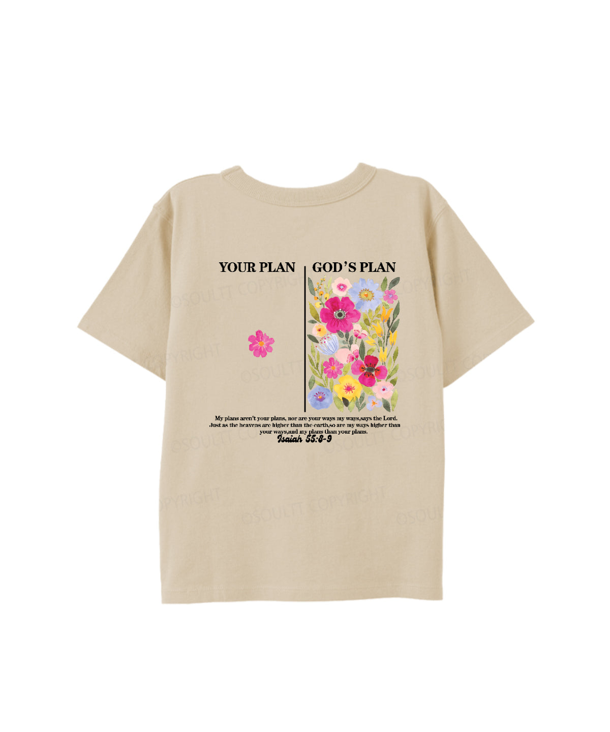 Kids Your Plan ＜ God's Plan Double Sided Cotton Christian T-shirt