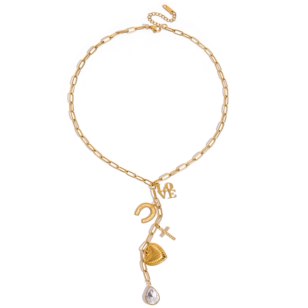 Multi-Charm 14KGold Y-Necklace