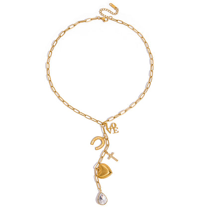 Multi-Charm 14KGold Y-Necklace
