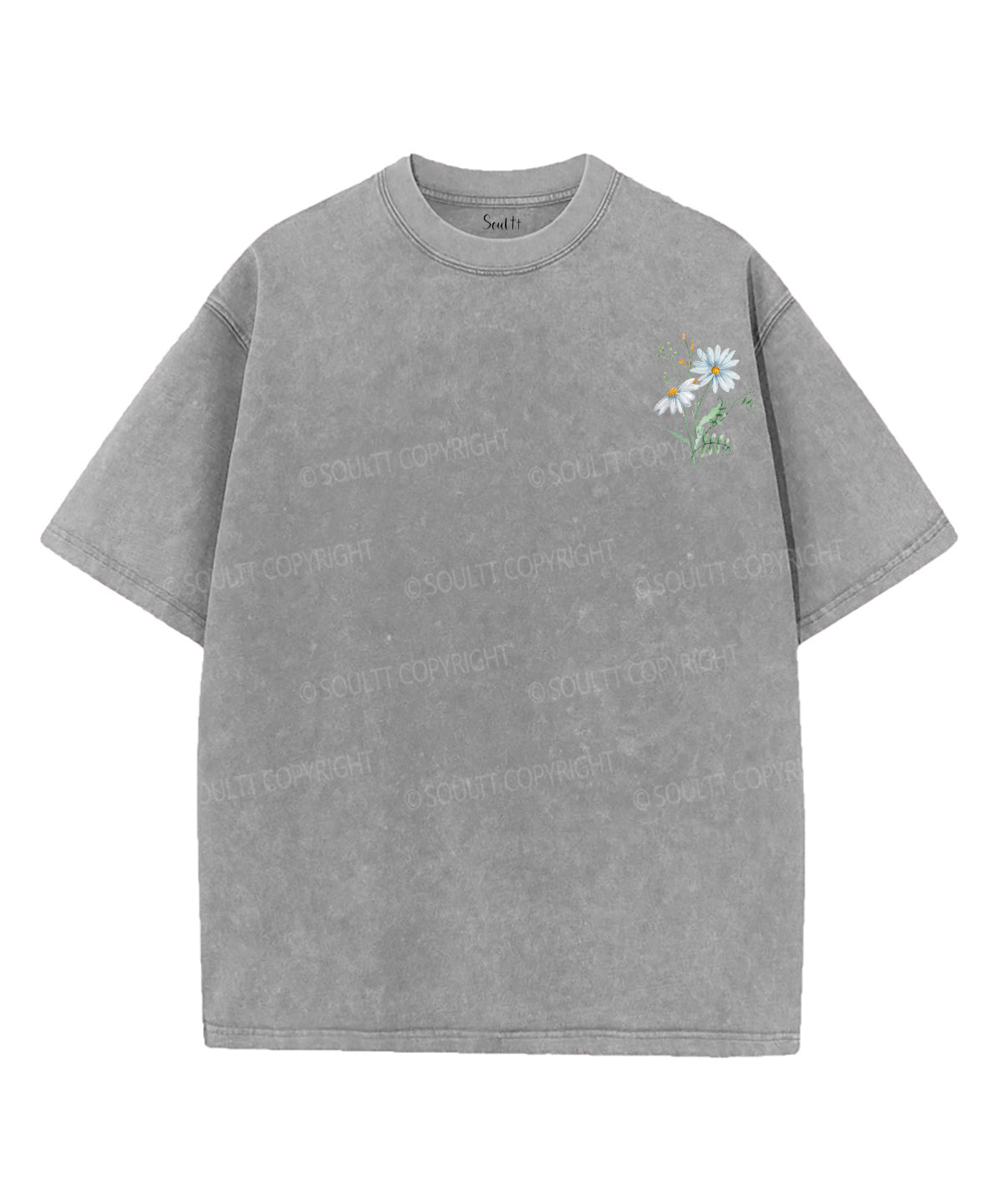Consider How The Wildflowers Grow Double Sided Unisex Washed Christian T-shirt