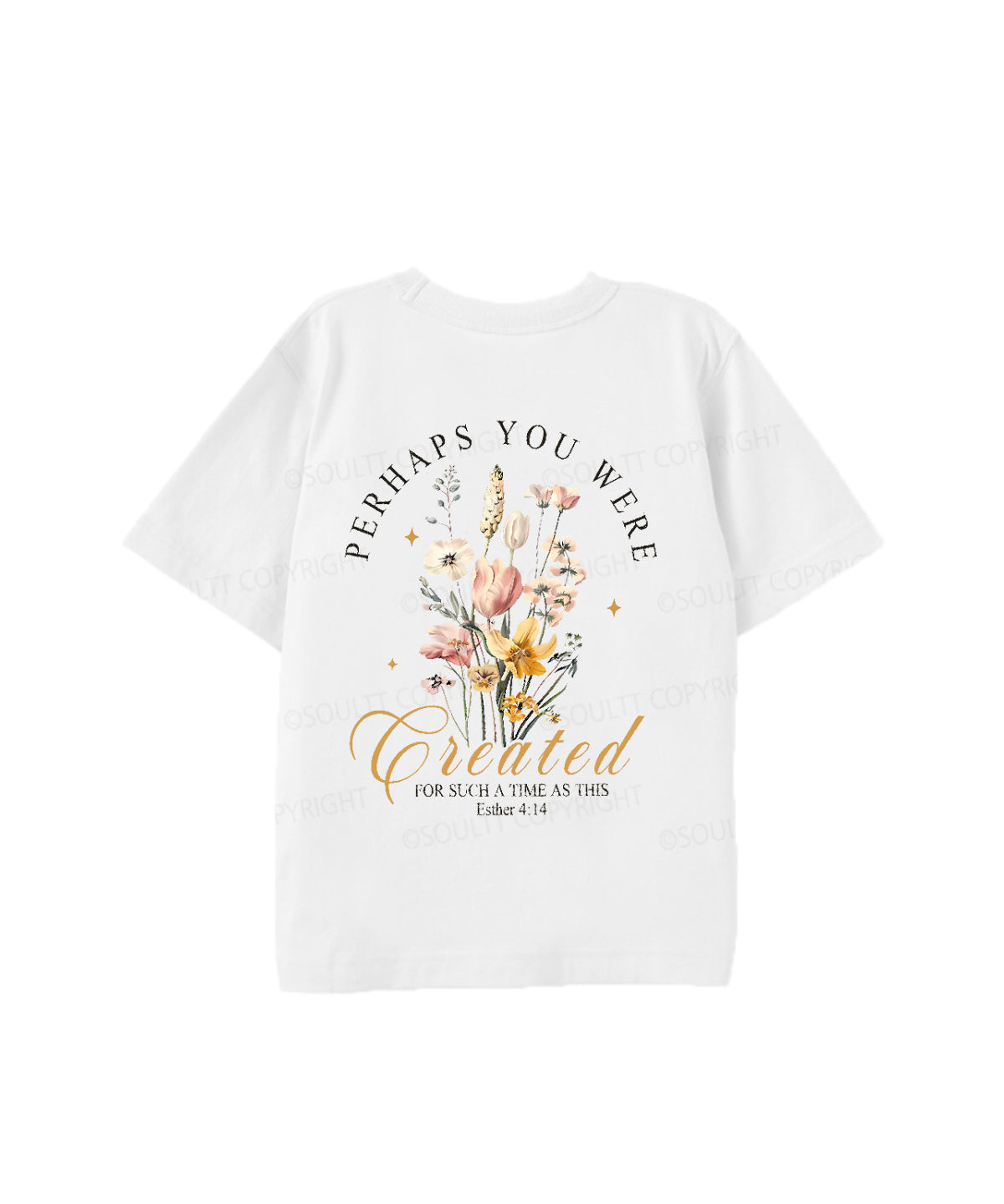 Kids Perhaps You Were Created Double Sided Cotton Christian T-shirt