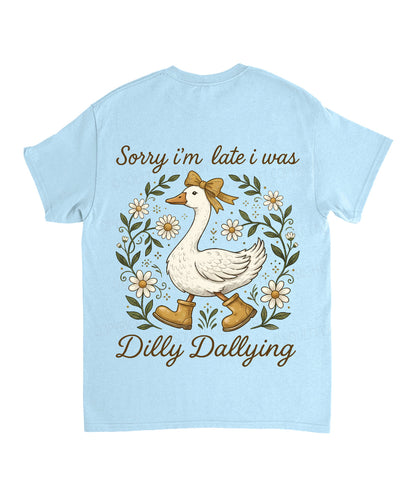 Sorry I’m Late, His Timing Not Mine Double Sided Unisex Cotton Christian T-Shirt