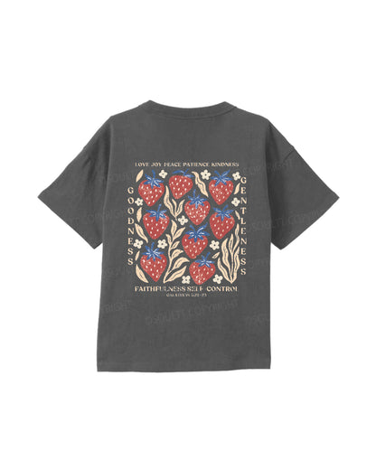 Kids Fruit Of The Spirit Double Sided Cotton Christian T-shirt