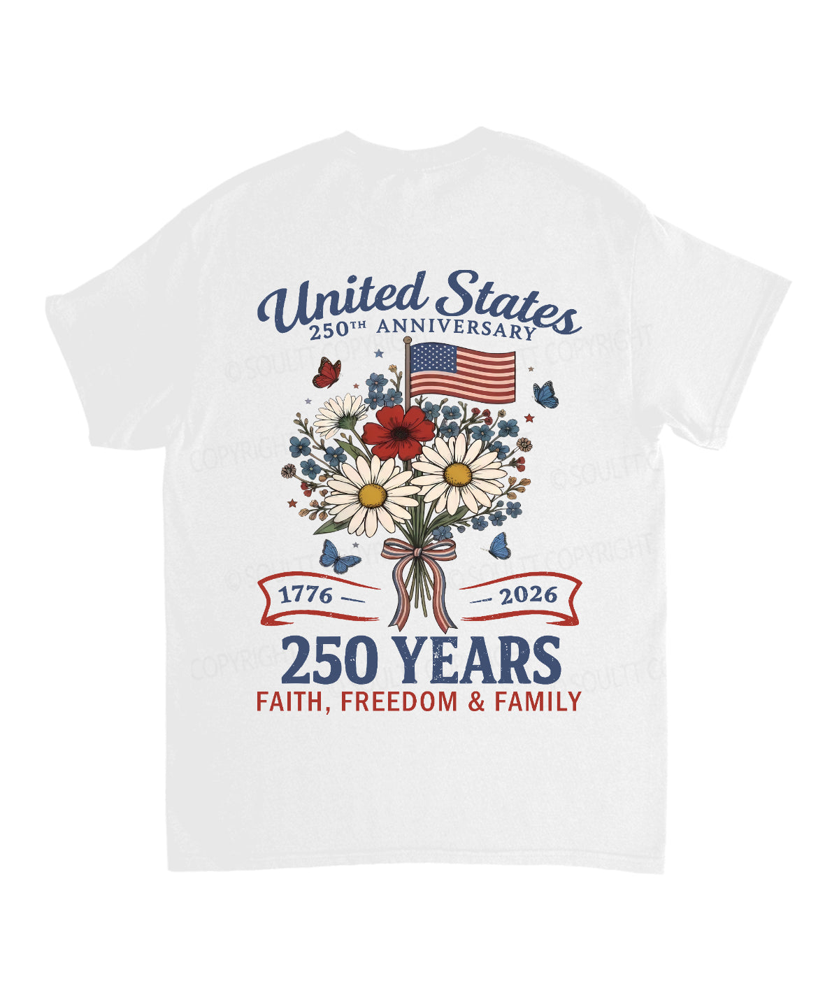 Faith Freedom Double Sided Unisex Cotton Christian T-Shirt