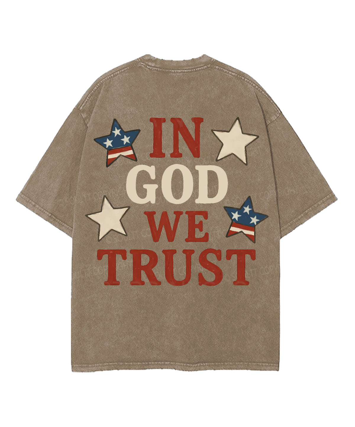 In God We Trust Double Sided Unisex Washed Christian T-shirt