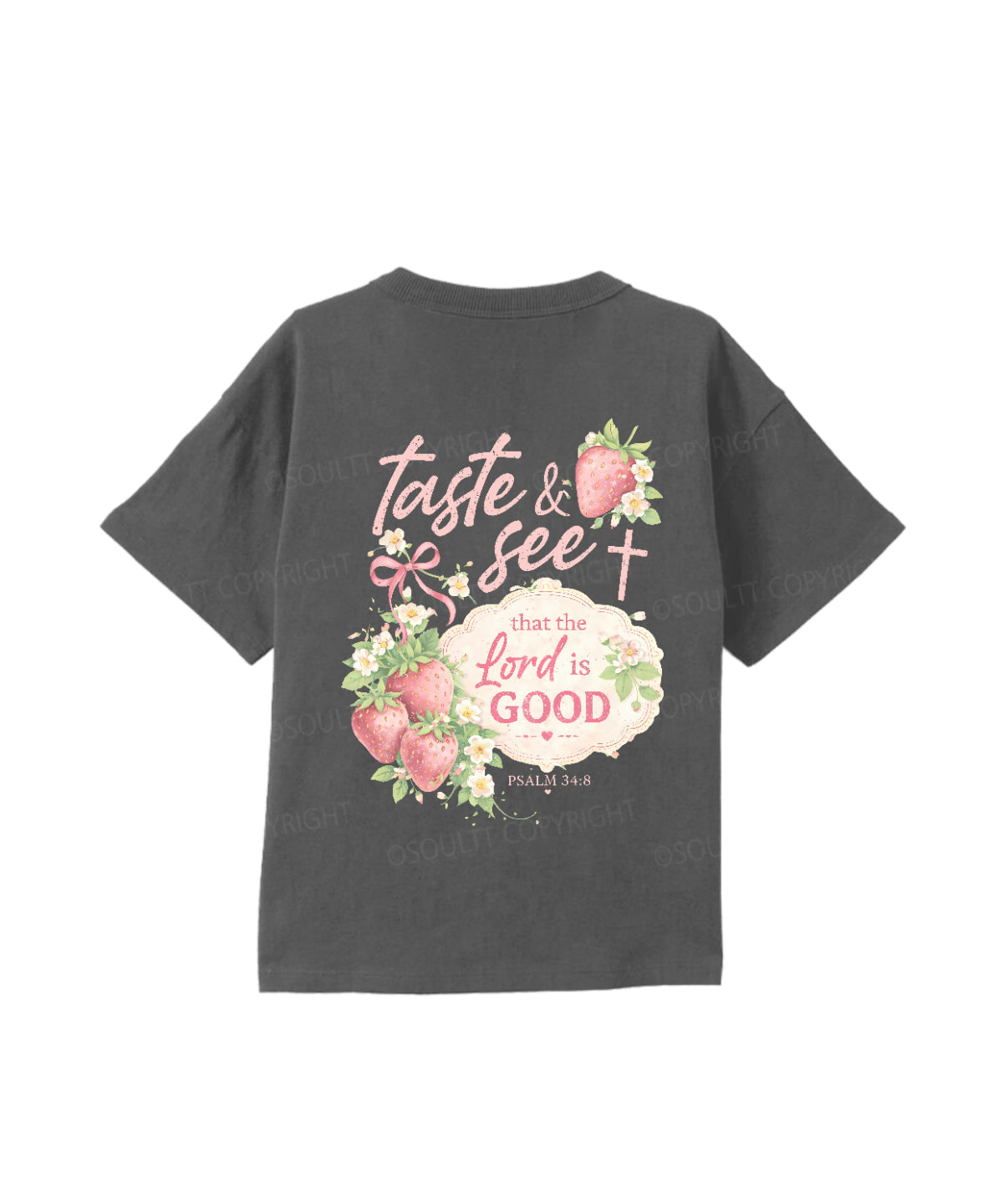 Kids The Lord Is Good Double Sided Cotton Christian T-shirt