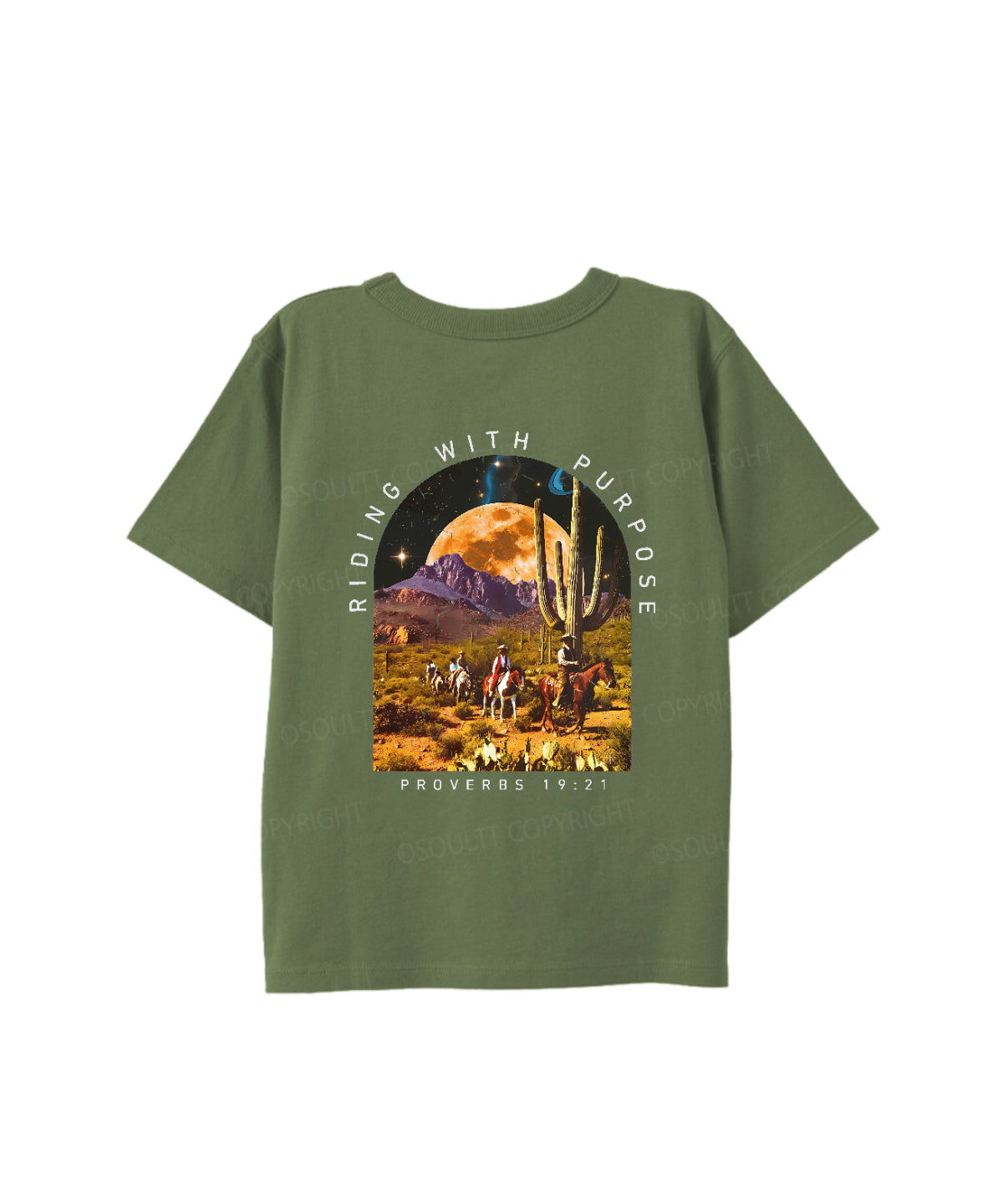 Kids Riding With Purpose Double Sided Cotton Christian T-shirt