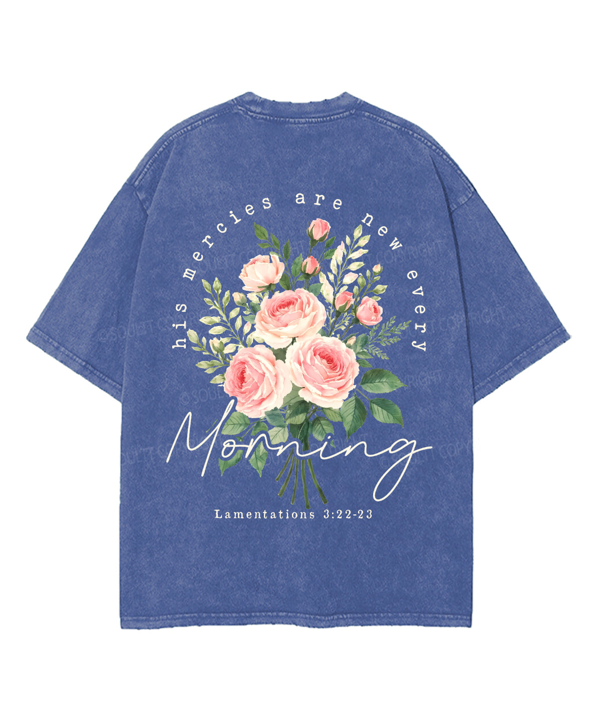 His Mercies Are New Every Morning Double Sided Unisex Washed Christian T-shirt