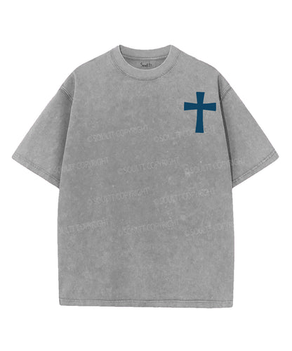 Blessed Is The Nation Whose God Is The Lord Double Sided Unisex Washed Christian T-shirt