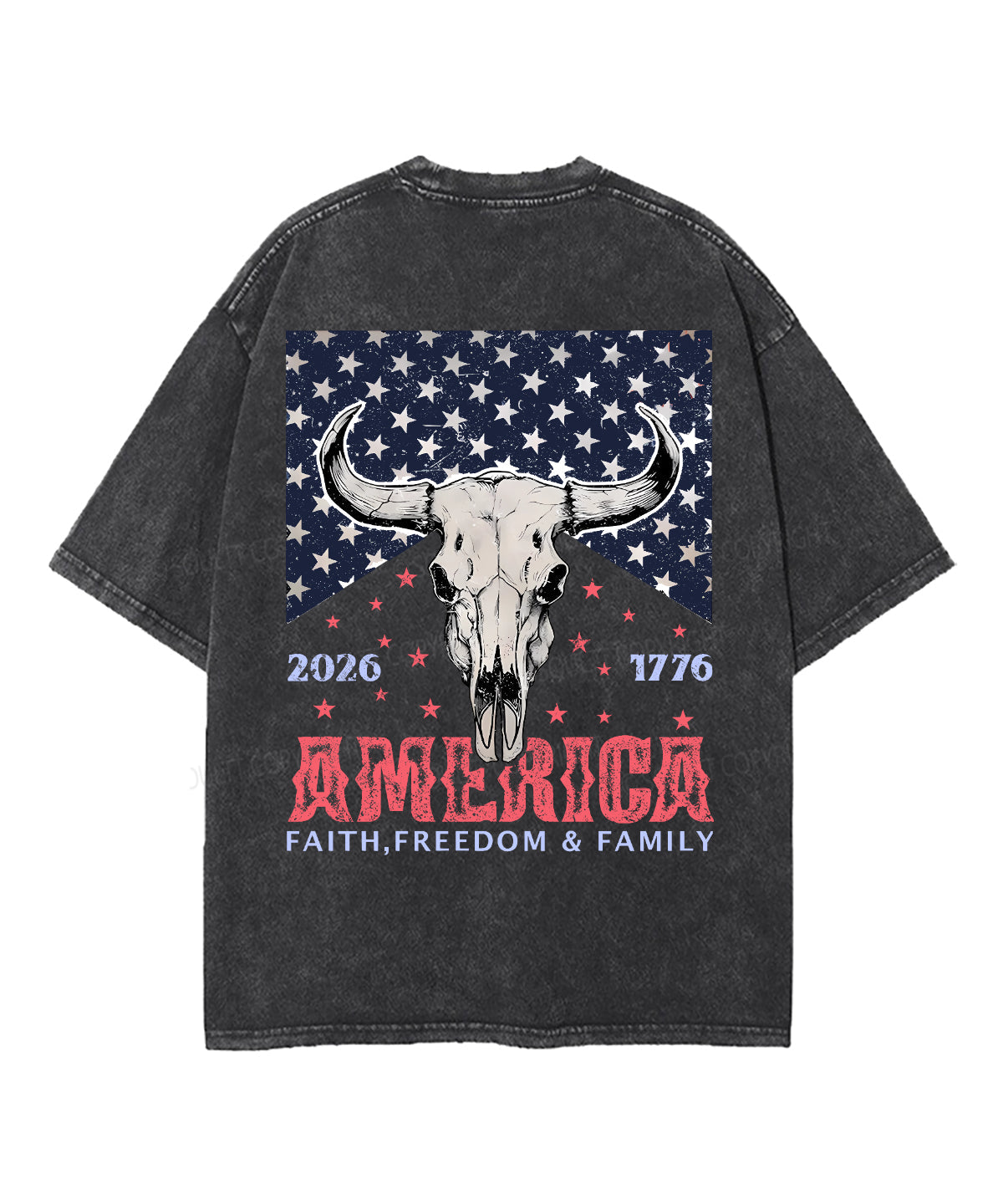 250 Years America Anniversary Double Sided Unisex Washed Christian T-shirt