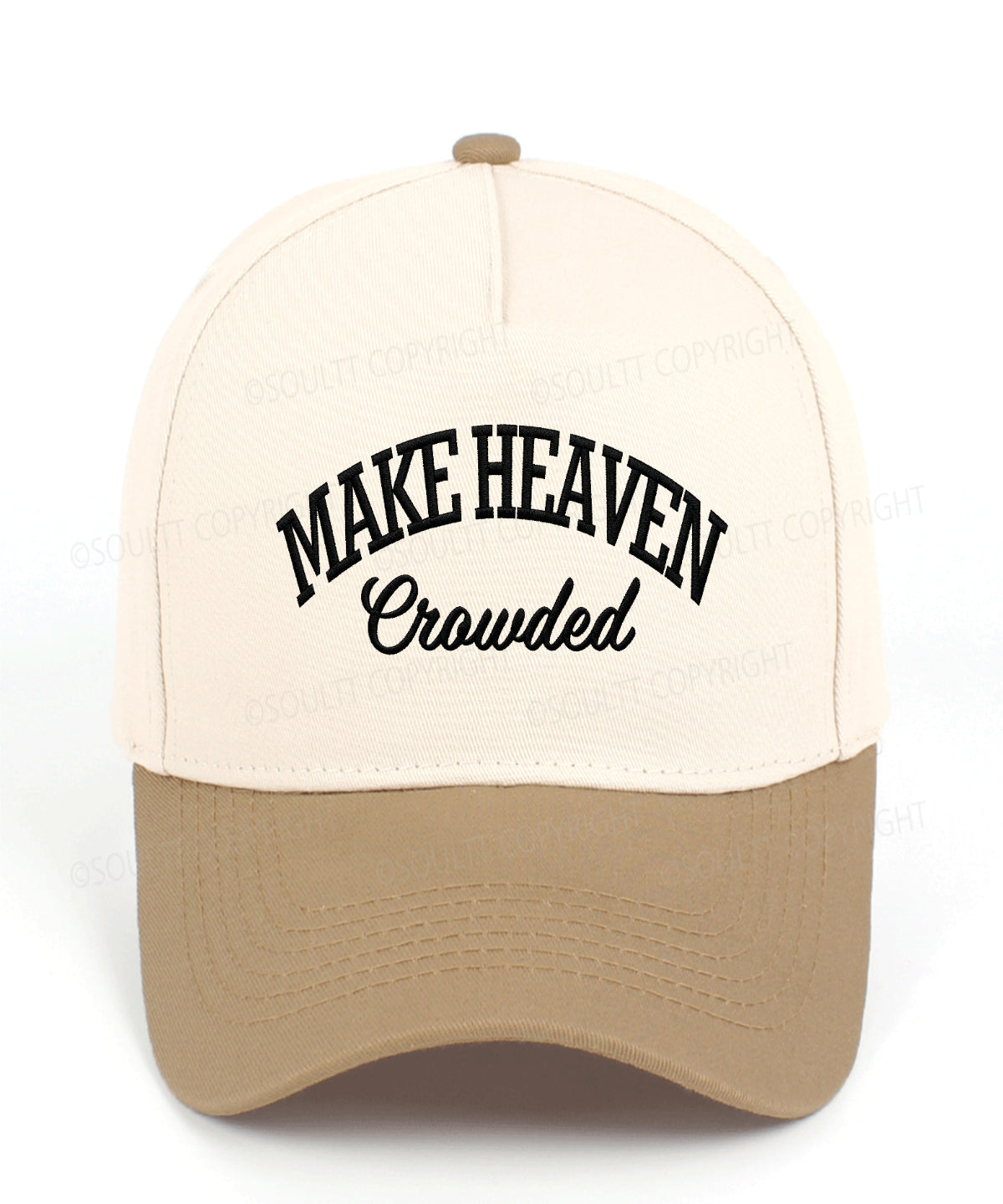 Make Heaven Crowded Embroidered Christian Trucker Hat