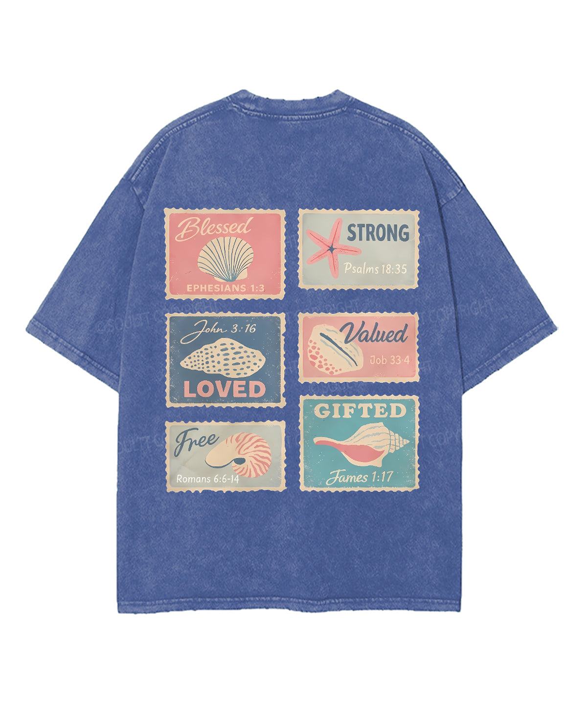 Blessed Double Sided Unisex Washed Christian T-shirt