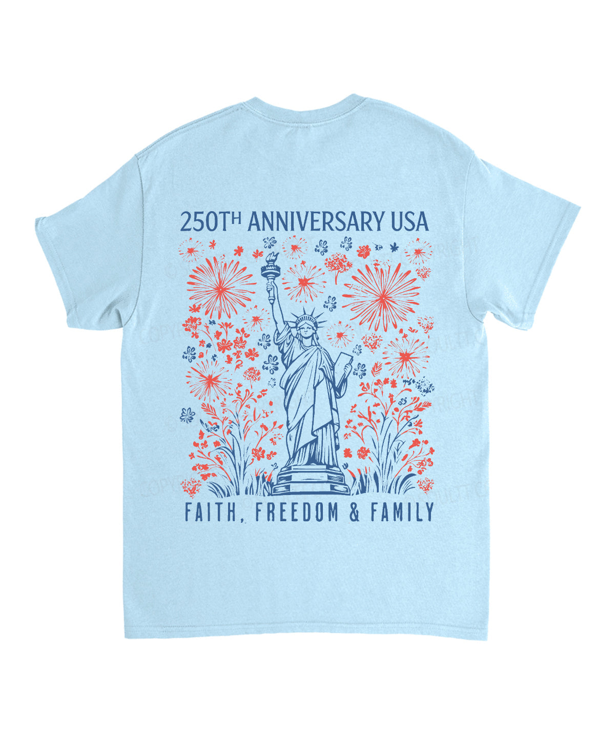 250 Years America Anniversary Double Sided Unisex Cotton Christian T-Shirt