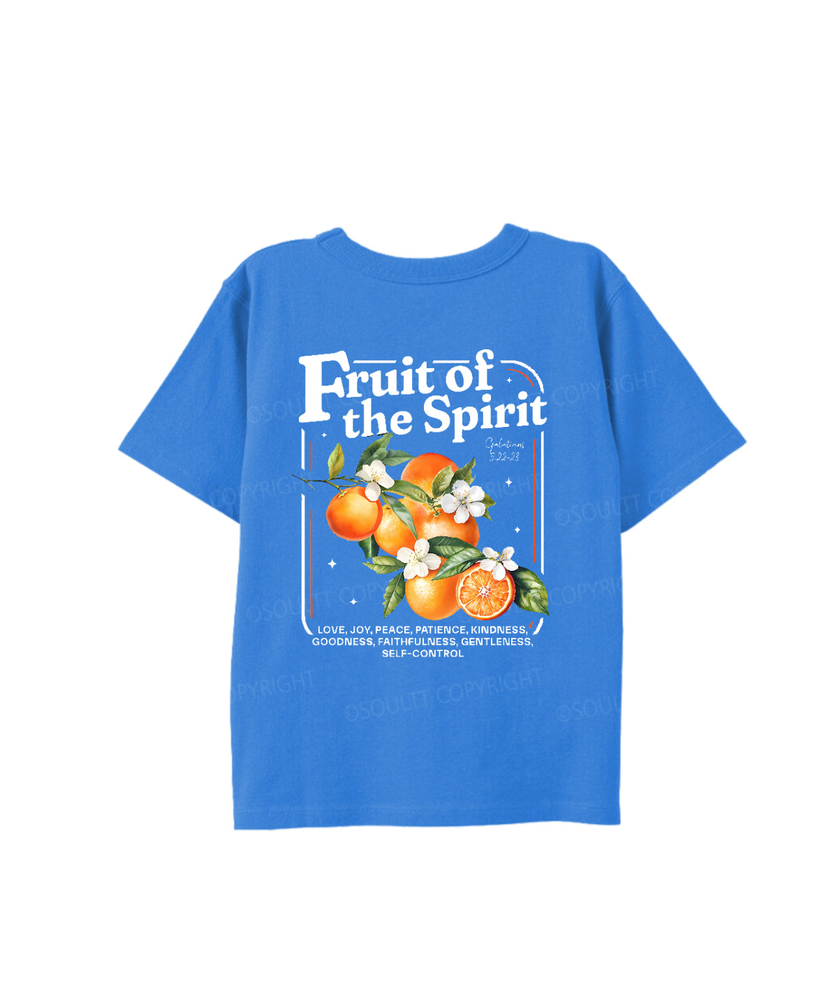 Kids Fruit Of The Spirit Double Sided Cotton Christian T-shirt